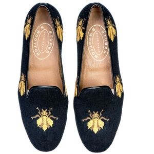 Stubbs & Wootton Women's Bee Needlepoint Shoes-6.5